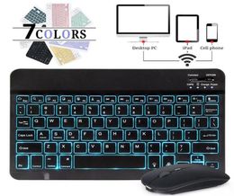 10 Inch With Backlight Rgb Wireless Bluetooth Keyboard And Mouse For Mobile Phone Tablet Computer Notebook Epacket325k211c8684255