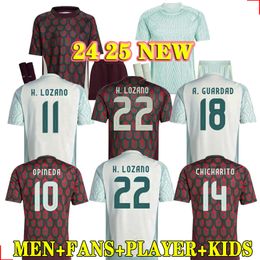 New Mexicoss 2024 Copa America RAUL CHICHARITO Soccer Jerseys LOZANO DOS SANTOS Football Jersey 24 25 Kids Kit H.LOZANO Men Sets Shirts Uniforms Fans Player