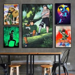 1pc Naruto Rock Lee Poster Poster Stickers Art Wall Murals Decor Game Room Decor Gifts Kawaii HD Painting Cat Cars