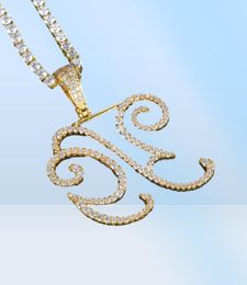 Custom Name Cursive letters Necklace Pendant Gold Silver Men Women Fashion HipHop Rock Jewellery With Rope chain27705831464047