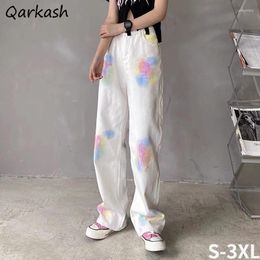 Women's Jeans Tie Dye Women Summer Loose Design Stylish Harajuku Colleges High Street Vintage S-3XL Waist Denim Trousers Ly Ins
