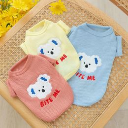 Dog Apparel Spring Summer Pet Clothes Kitten Puppy Cute Pullover Small And Medium-sized Chequered Breathable Fabric Chihuahua Yorkshire