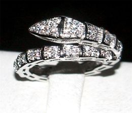 Brand Ring Fashion 10KT white gold filled Pave setting Full diamond cz rings Wedding Bride jewelry Band for Women Size 5-108783328