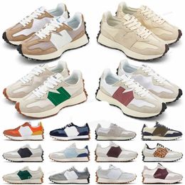 Designer 327 Running shoes womens Top fashion outdoor sports sneakers mens Sea Salt vintage beige brown suede leopard print grey white orange men trainers 36-45
