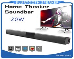Soundbar 20W Bluetooth TV Sound Bar Wireless Home Theater System Subwoofer For PC Stereo Bass Speaker Surround1088259