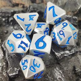 Dice Games Solid Polyhedral Metal Dice D D Dice DND for Role Playing Rpg Rol Pathfinder Board Game Dragon Scale Gifts 7PCs 2023 s2452318