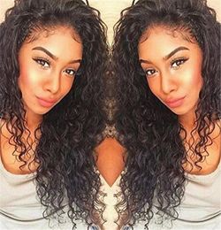 Pre Plucked Full Lace Human Hair Wigs Natural Hairline Virgin Indian Loose Deep Curly Hair Lace Front Wigs3624302
