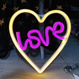 Party Decoration Heart Led Neon Signs Light Cactus Solitary Horned Animal Bar Shop Window Room Home Decor Bulb For Christmas Gift Table 281F