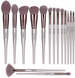 BSMALL makeup brush set 15 makeup brushes advanced synthetic bristle powder powder blush contour concealer lip color eye shadow b5159592