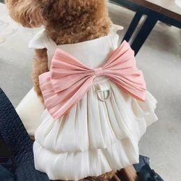 Dog Apparel Pet Clothes Spring And Summer Streamer Breathable Gauze Skirt Teddy Bichon Cat Out Traction Thin Type Sunscreen