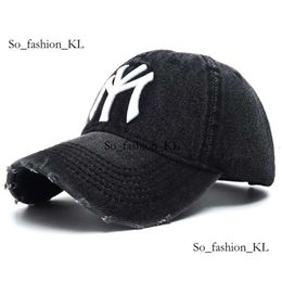 Designer Hat Luxury Yankee Cap Brand MY Embroidered Washed Denim Yankee Jersey Baseball Cap High Quality Black Vintage Y2k Hat For Man Gorras Hombre 852