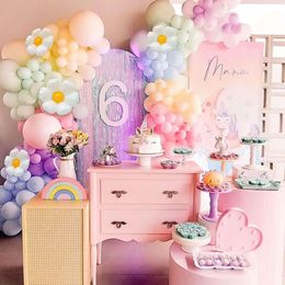 Pastel Kit Balloon Garland for Girls Birthday Wedding Baby Shower Daisy Theme Party Decorations