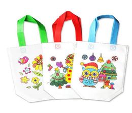 DIY Craft Kits Kids Coloring Handbags Children Creative Drawing Set for Beginners Baby Learn Education Toys Painting Multi Colorsa1598845