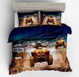 Bedding Sets Fashion 3D Cool Blue Black Golden Desert Motorcycle Set Twin Full Queen King Size Duvet Cover High Quality Home Textiles