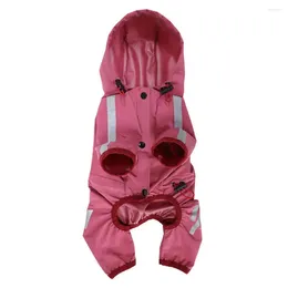 Dog Apparel Puppy Raincoat Lightweight Rain Jacket Adorable Practical Multifunctional Hooded Pets Slicker For Outdoor