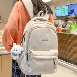Backpack Female Fashion Men High Capacity Waterproof College Trendy Women Laptop School Bags Cute Girl Travel Book Bag Cool