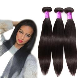 8A Grade Whole Body Wave Bundles Loose Wave Straight Weave Brazilian Virgin Hair Wet and Wavy Remy Human Hair Natural Black6407467