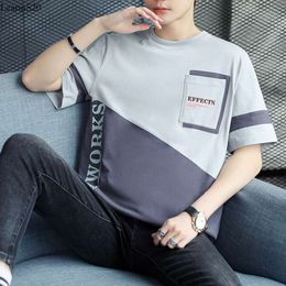 Pure cotton short sleeved new summer trend, trendy brand loose top, fashionable casual round neck T-shirt, men's clothing