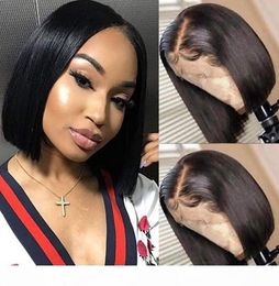 Short Human Hair Wigs Bob Style Straight Full Lace Wigs Peruvian Virgin Hair For Black Women Glueless Lace Front Bob Wigs8154783