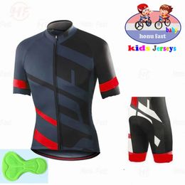 Baby Kids Short Sleeve Mountain Bike Set Children Cycling Clothing Summer Quick Dry Boys Bicycle Jersey Suit Ropa Ciclismo 240531