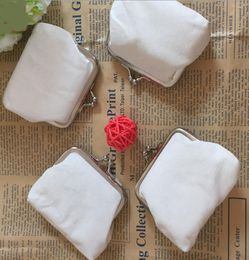 DIY white pure canvas wallet girls small coin purse blank plain craft gift clutch Organiser bags travel cases handmade children ki1881888