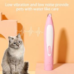 pet Paw Hair Trimmer Professional dog cat Foot Hair Trimmer pet Grooming Clippers Noise-Free LED Auxiliary Lighting Paw Pad Trim