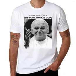 Men's Tank Tops I Like The Pope Smokes T-Shirt Kawaii Clothes Customizeds Mens Cotton T Shirts