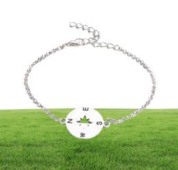 2 Style Bohemian Hollow Arrow Compass Beads Chain Silver Multilayer Bracelet Women Exquisite Charm Jewellery Gift1299620