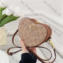 Designer Coaches Kids Handbags Print Mini Purse Shoulder Bags Teenager Children Girls PU Messenger Gold Chain Cross-Body Bag 66