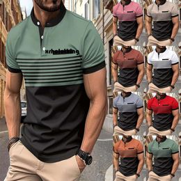Herrendesigner T -Shirt 2024 Sommer neuer stehender Stand Hals kurzärmeliges Polo -Männer Golf Henry Hemd