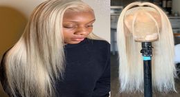 Blonde 13x4 Straight 613 Lace Front Human Hair Wigs Brazilian Hair Preplucked For Black Women 150Density Glueless wig5693376