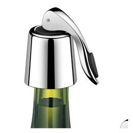 Bar Tools Reusable Wine Bottle Stopper Stainless Steel Vacuum Sealed Saver With Sile Storage Sealer Preserver Champagne Closures Lids Otol3