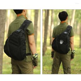 Backpack Men's Bags Large Capacity Travel One Shoulder 14 Inch Laptop Female Chest Package Bag Nylon High Grade Military