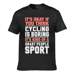 Men's T Shirts Cycling Is Sport For Smart People District Printed Summer Men Shirt Women Fashion Tops Tees Female Casual T-shirts