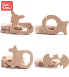 20pc Baby Wooden Teether Animal Beech Pacifier Pendant BPA Wood Teeth Blank Rodent Teether Toy Nursing Gift Children039s G5082709