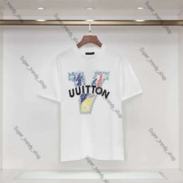 Louiseviution Shirt Top Quality 24Ss Designer T Shirt Mens T Shirt Womens Sweatshirt Clothing Loose Versatile Polo Shirt Trendy T-Shirt M-3Xl Louiseviution Shirt d0e