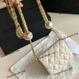 Luxury Designer Bag Crossbody Handbag wallet High-end Single Shoulder Chain Bag Pearl Small Golden Ball Embroidered Thread Womens Versatile Decorative Card bag