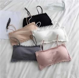 Women's T-Shirt Womens Cotton Bra Female Tube Top Bra Womens Suspender Underwear Beautiful Tank Top Seamless Comfort Bra Sport Bra Lace Tops S245316