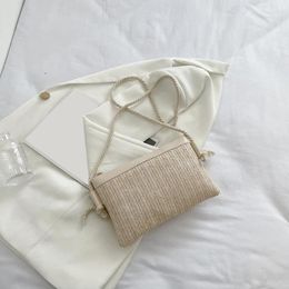 Totes Fashion Woven Straw Bag Handmade Rattan Crossbody Handbags Knit Summer Beach Small Purse Women Shoulder Messenger Bags Wallet