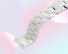 Watch Bands For J12 Ceramics Wristband High Quality Women039s Men039s Strap Fashion Bracelet Black White 16mm 19mm9954709