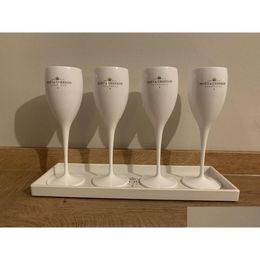 Dishes Plates Acrylic Christmas Celebrate Party Wedding White Champagne Cocktail Flutes Goblet Elegant Trays Drop Delivery Home Ga Dhmgr