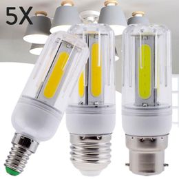 Bulbs 5X Bright E27 LED COB Corn Light E26 E14 E12 B22 Lamps 220V 110V 12W 16W White Ampoule Bombilla For Home House Bedroom 250l