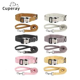 Cute dog collar belt set with quick release buckle soft custom ID tag name board pet collar suitable for small medium and large dogs240516