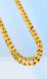 600mm Long Necklace Solid 18k Yellow Gold Filled Cuban Link Chain Men Jewellery Gift 10mm Statement Necklace3119827