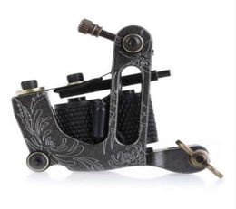 New Arrival Coil Tattoo Machine 8 Wrap Coils Tatoo Gun Black Steel Tattoo Frame for Liner Shader Equipment Supply9004665
