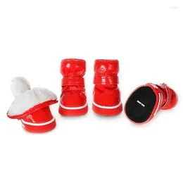 Dog Apparel Rain Waterproof Winter Shoes Dogs Puppy Snow Slip Chihuahua Footwear Pet Yorkie Accessories Boots 4pcs/set