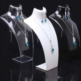 Acrylic Mannequin Jewellery Display Earring Pendant Necklaces Model Stand Holder For Gift 2pcs lot DS13 2748