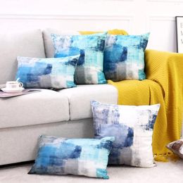 Pillow 45x45cm Abstract Case Decorative Pillows For Sofa Short Plush Cover Two Sided Printing Throw Vintage