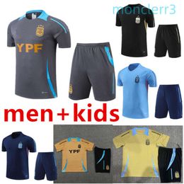 2024 Designer Soccer Sets/tracksuits 3-star Argentina Soccer Jersey Training Suit Football Shirt Maradona Di Maria 25 Men Kids Kit Tracksuit Sets Uniforms