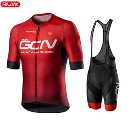 2024 Raudax Gcn Summer Short Sleeve Jersey Breathable Road Bike Uniform MTB Shirt Bicycle Men Cycling Clothing Set Ropa Ciclismo L2405